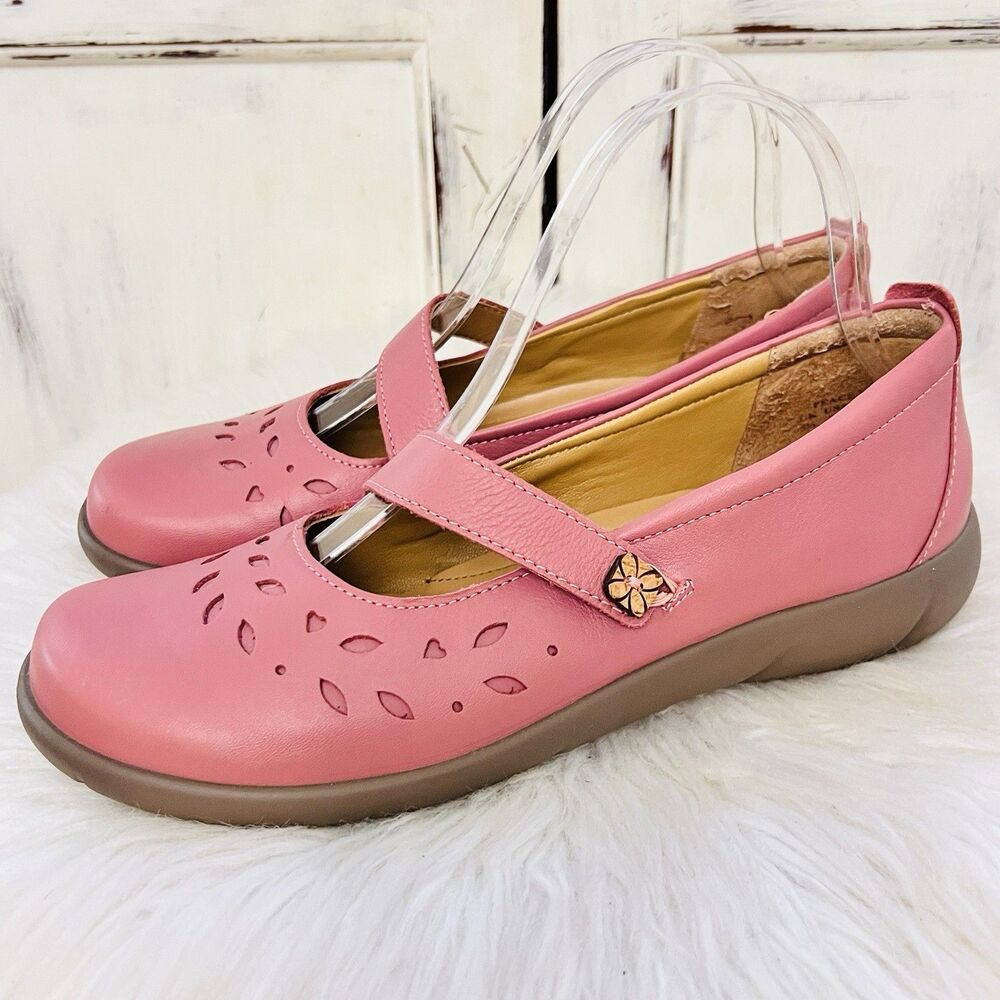 hotter Pink Mary Jane Flats with Cutout Detail